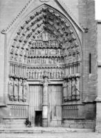 Amiens, Cathedrale, portail transept sud, avant 1893, photo Mieusement Mederic